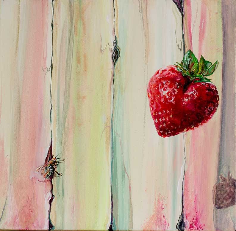 Portrait Aquarelle Konzeptkunst: Good houswife- the strawberry