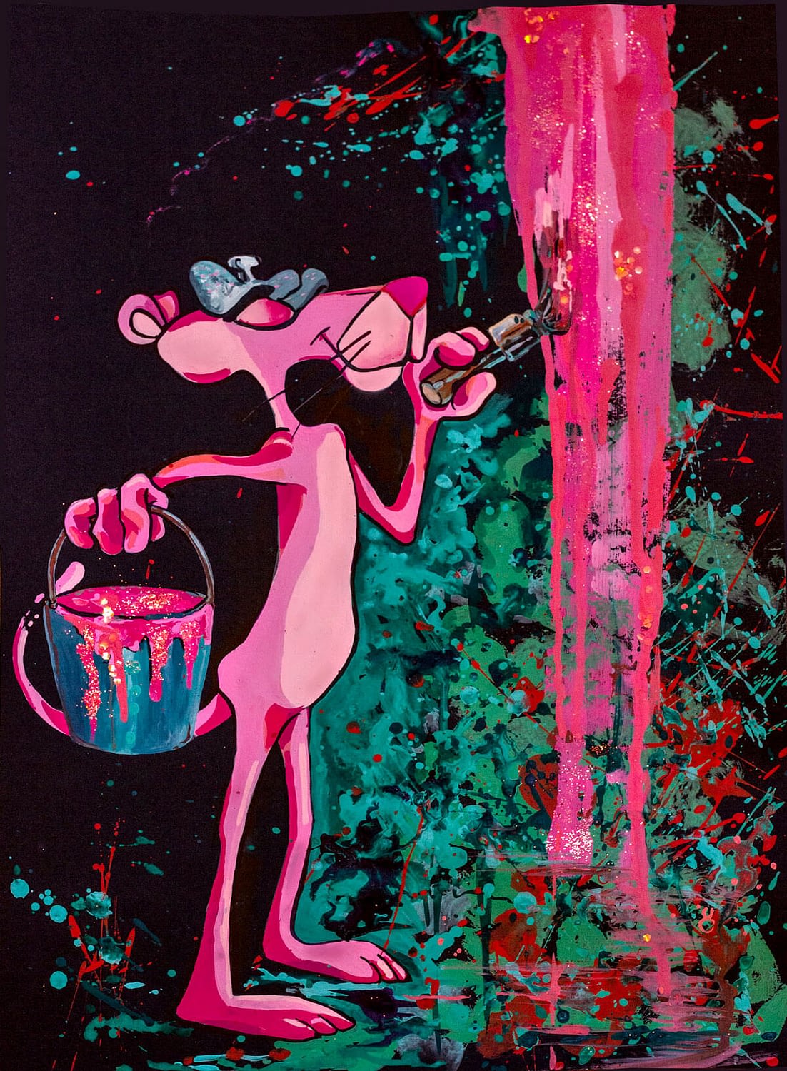Jackson Series : Pink Panther is glittering Jackson - Art Print in Show 